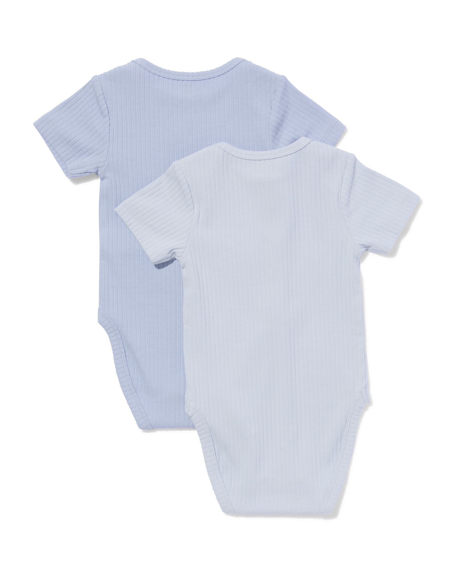 Mitwachsender Baby-Strampler LENZING&trade; ECOVERO&trade;, gerippt &ndash; 2 St&uuml;ck blau blau - 33307260BLUE - HEMA