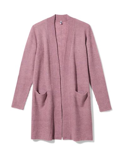 damesvest Lana fijngebreid paars - 36302580PURPLE - HEMA