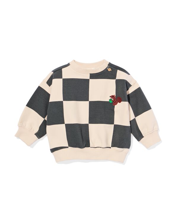 babysweater dierenprint grijs grijs - 33168070GREY - HEMA