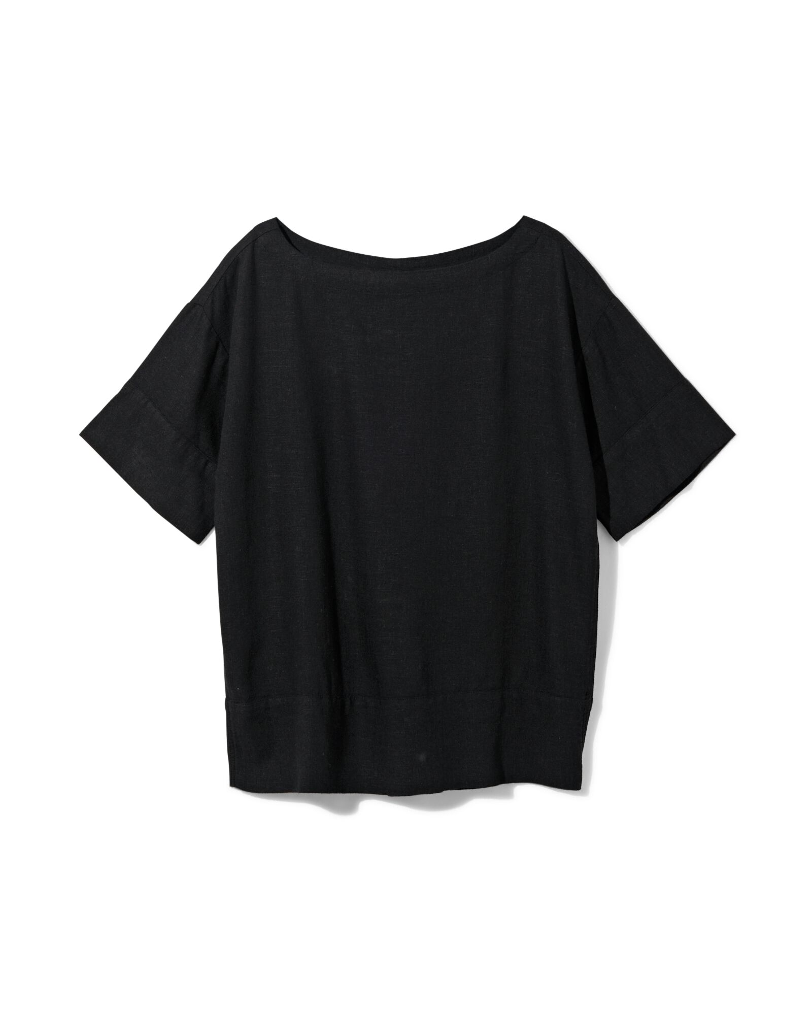 dames top Riley met linnen zwart - 36259555BLACK - HEMA