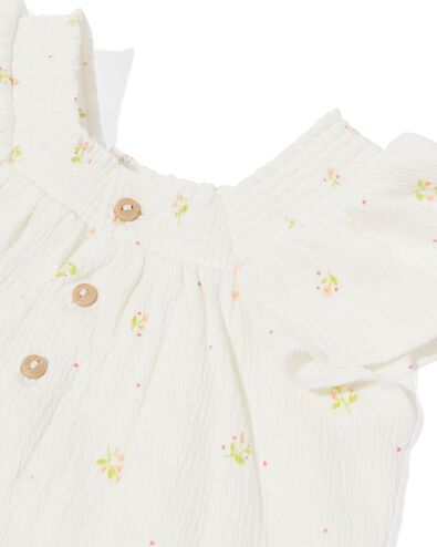 tunique b&eacute;b&eacute; fleurs blanc cass&eacute; - 33043650OFFWHITE - HEMA