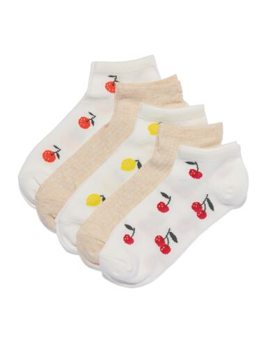 5 paires de socquettes femme avec coton blanc 35/38 - 4290391 - HEMA