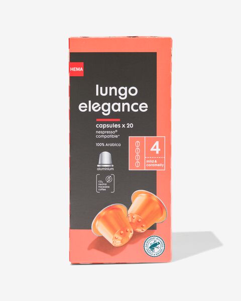 20er-Pack Kaffeekapseln, Lungo Elegance - 17180011 - HEMA