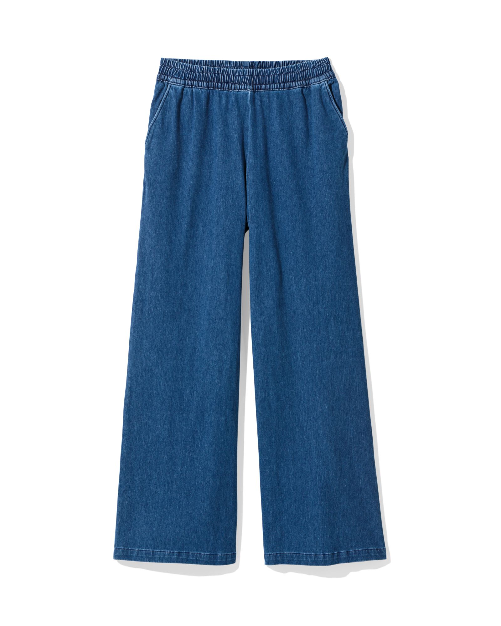 damesbroek Eveline denim regular fit middenblauw middenblauw - 36205430MIDBLUE - HEMA