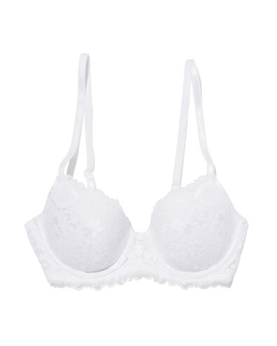 voorgevormde kanten bh met beugel wit wit - 21810400WHITE - HEMA