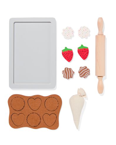 kit de pâtisserie biscuits en bois 5 pièces - 15140138 - HEMA