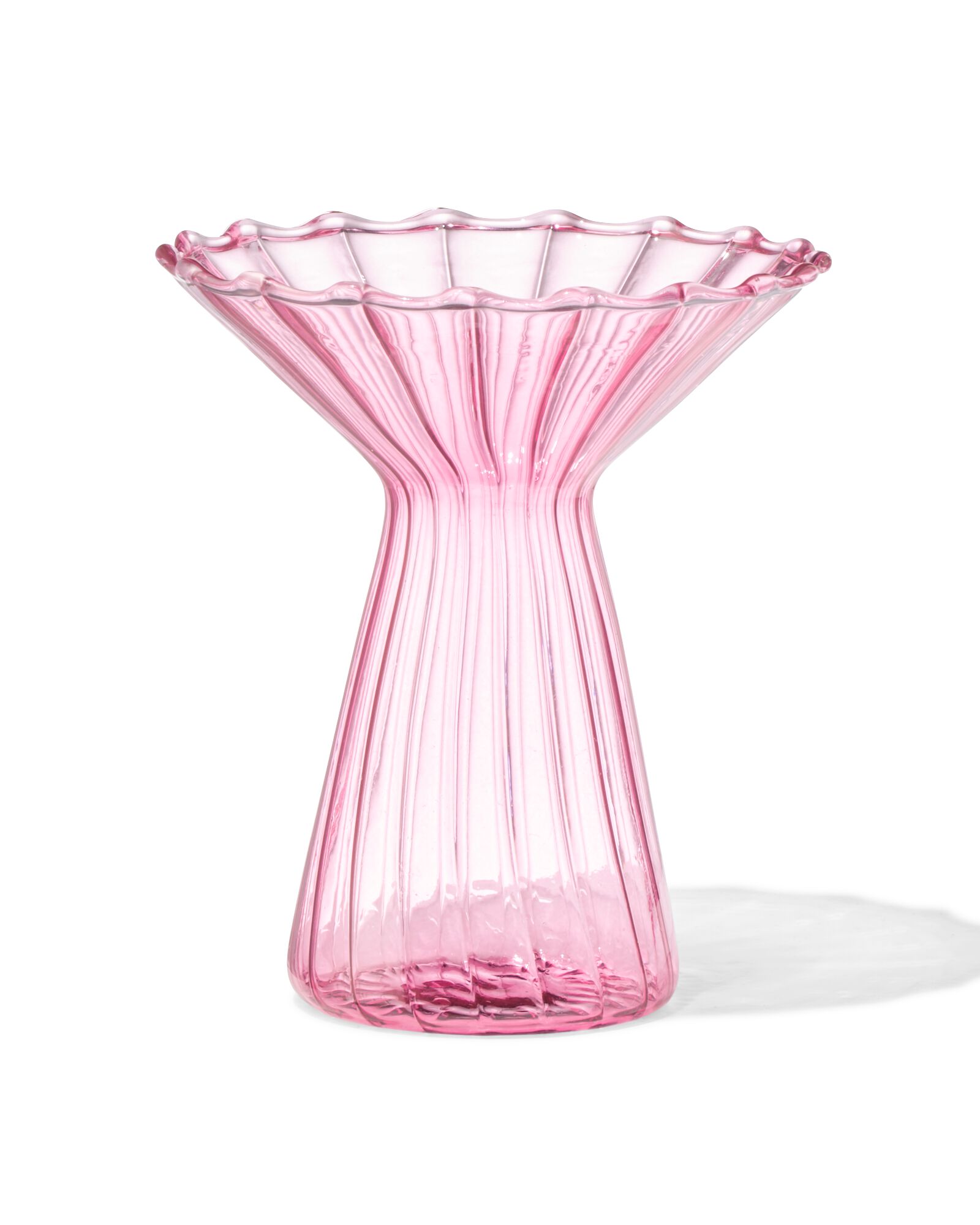 vase pour b&acirc;tonnets parfum&eacute;s ⌀10x12cm verre avec collerette rose - 13507592 - HEMA