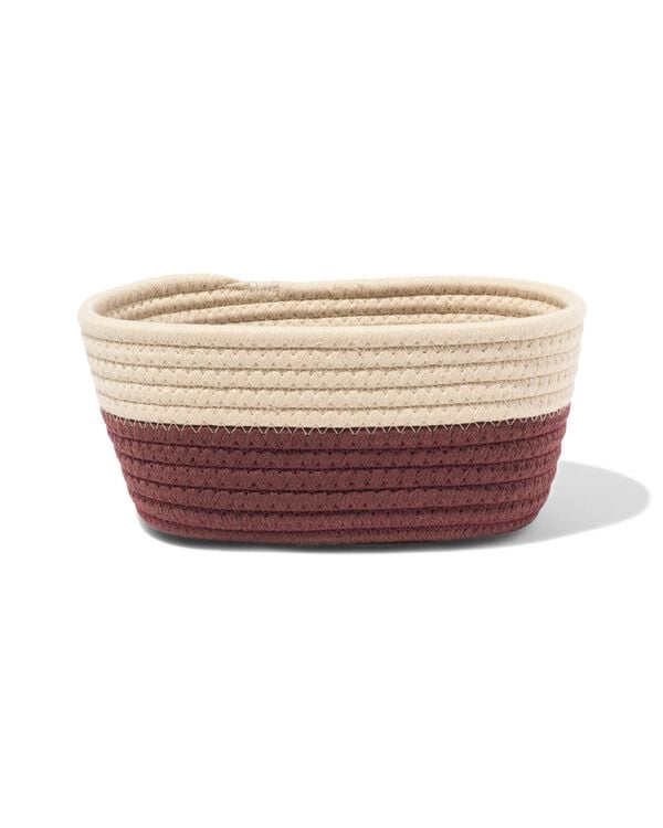 panier 23x11 cm corde beige-brun - 39800048 - HEMA