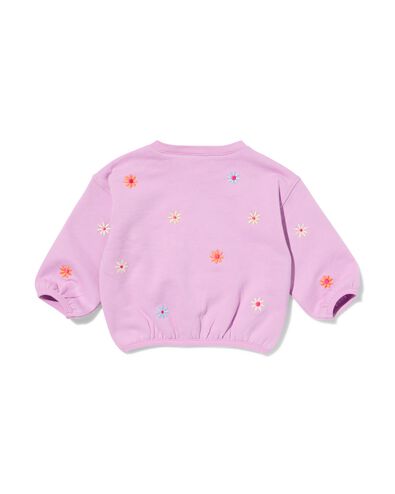 pull b&eacute;b&eacute; jersey broderie fleurs violet violet - 33071070PURPLE - HEMA
