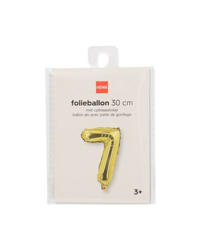 ballon aluminium chiffre 7 30cm dor&eacute; - 14260028 - HEMA