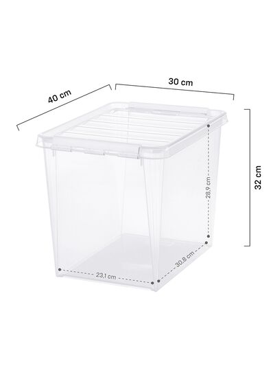 Ordnungsbox Madrid, 25 Liter, transparent, 40 x 30 x 32 cm 40 x 30 x 32 Madrid - 39890003 - HEMA