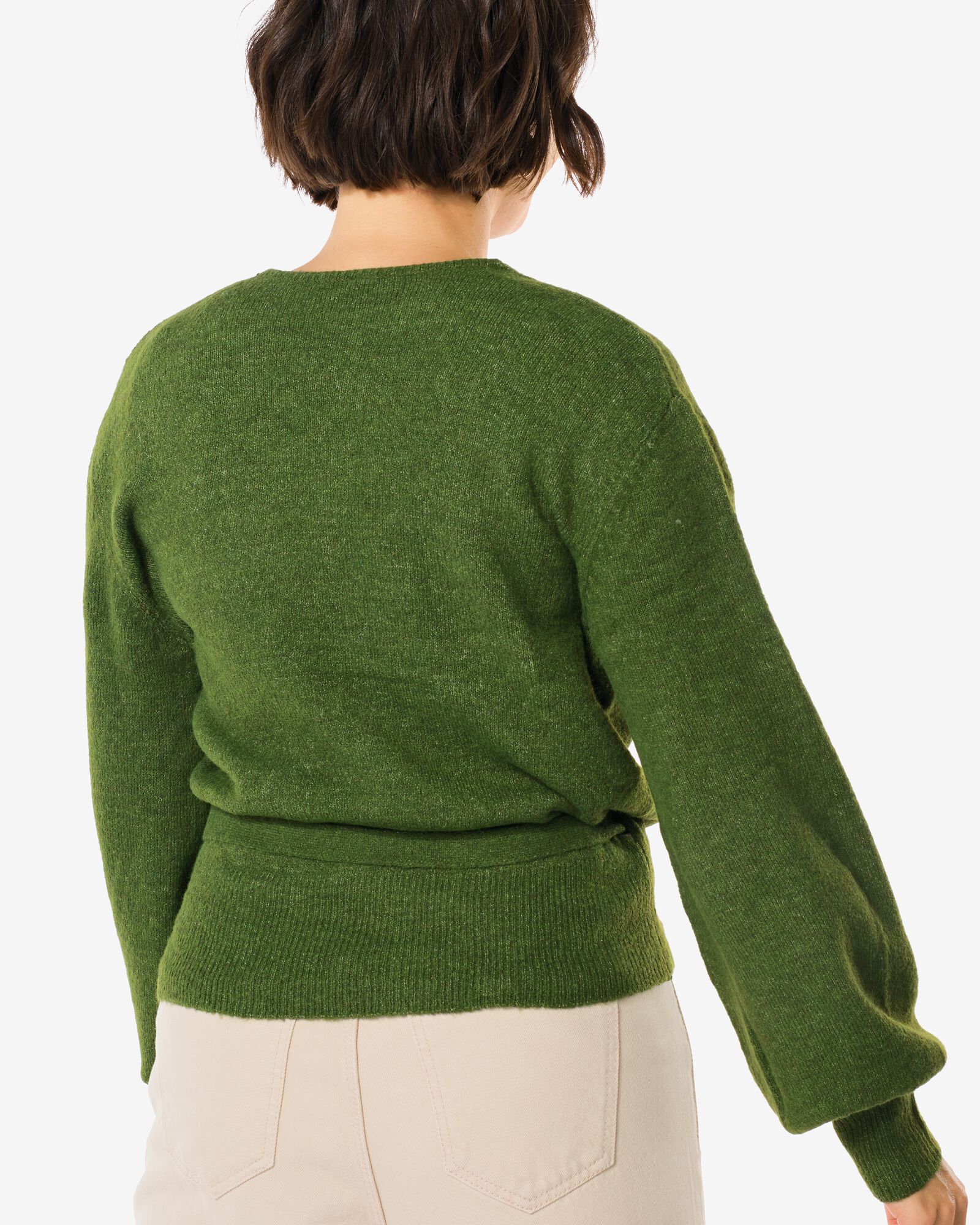 gilet cache-coeur femme Lana vert fonc&eacute; - 36277560DARKGREEN - HEMA