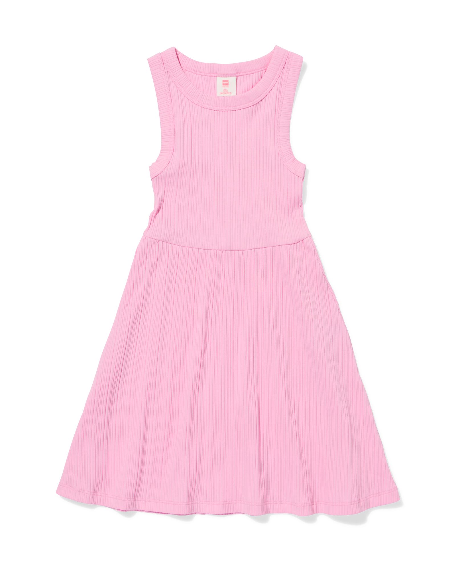 Kinderkleid mit Rippstruktur  rosa - 30858204PINK - HEMA