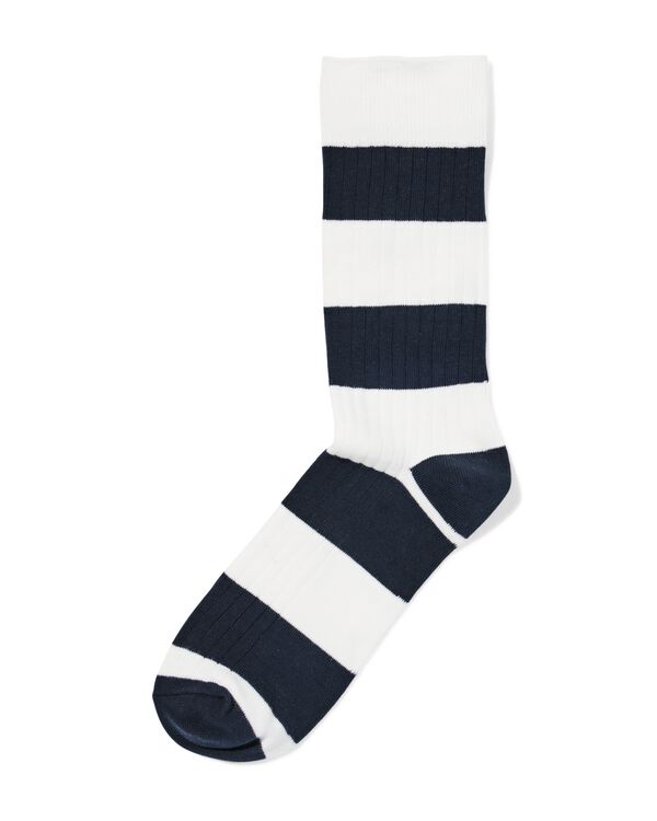 chaussettes &agrave; rayures homme bleu fonc&eacute; bleu fonc&eacute; - 4170420DARKBLUE - HEMA
