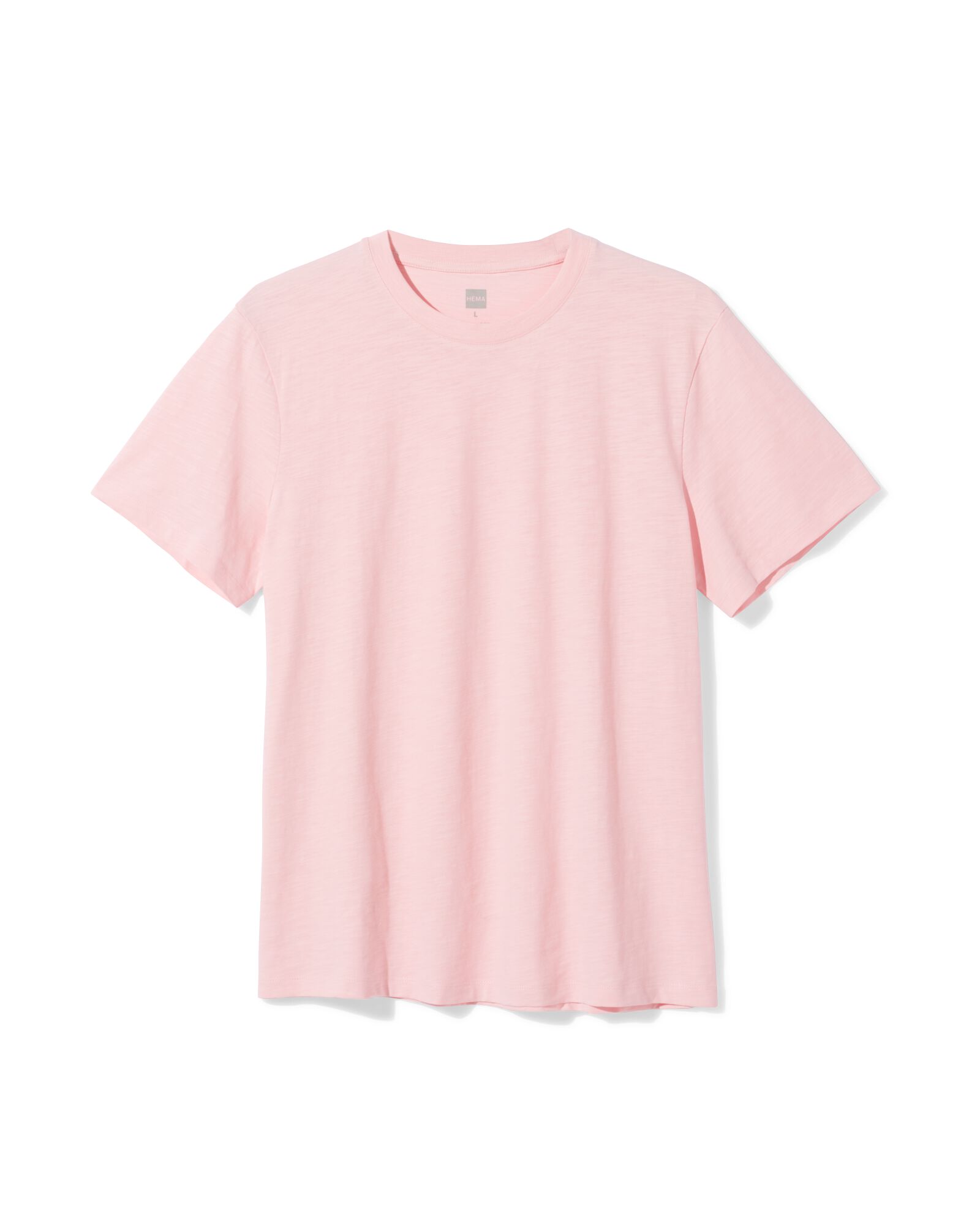 heren T-shirt Jaap slub lichtroze lichtroze - 2178860LIGHTPINK - HEMA