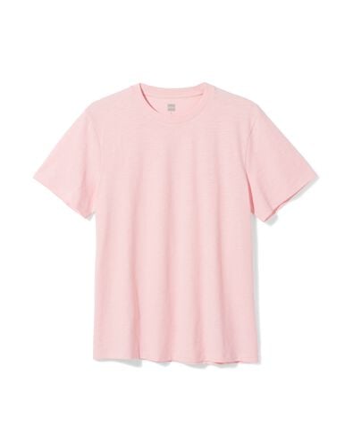 heren T-shirt Jaap slub lichtroze lichtroze - 2178860LIGHTPINK - HEMA