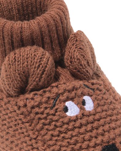 chaussons maill&eacute;s nouveau-n&eacute; chien marron - 33200400BROWN - HEMA
