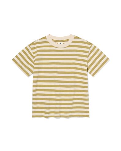 t-shirt enfant rayures olive olive - 30713403OLIVE - HEMA