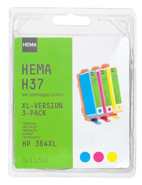multipack XL HEMA H37 remplace HP 364 CMY - 38390412 - HEMA