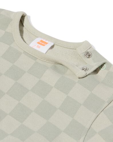 newborn trui jersey blokken lichtgroen - 33444020LIGHTGREEN - HEMA