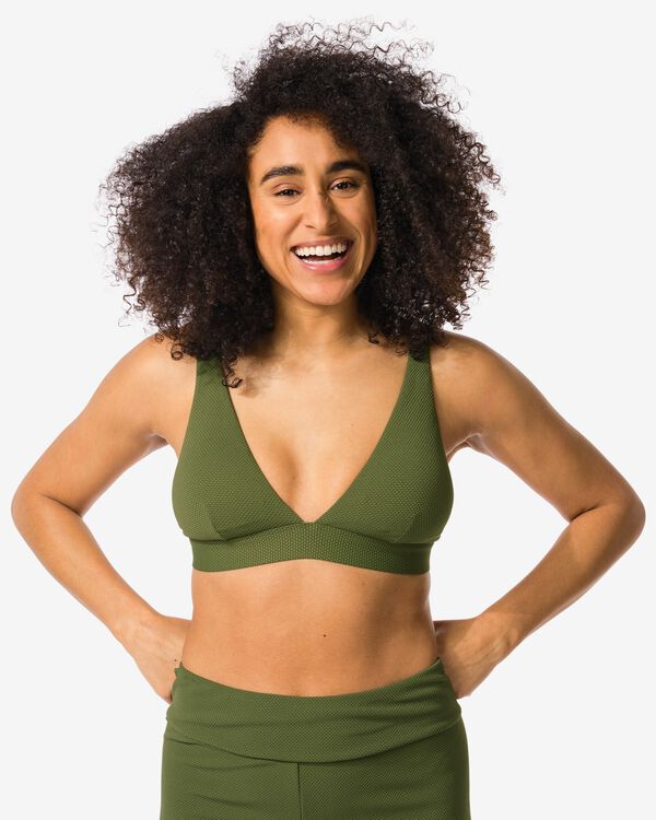 haut de bikini triangle femme haut vert armée vert armée - 22350990ARMYGREEN - HEMA