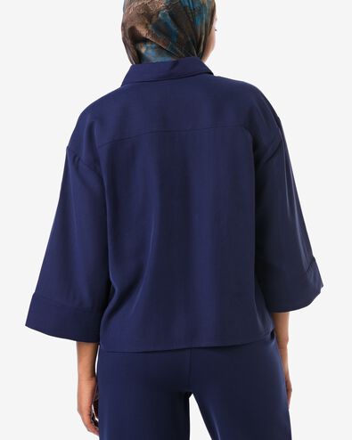 damesblouse Dora  donkerblauw donkerblauw - 36205950DARKBLUE - HEMA