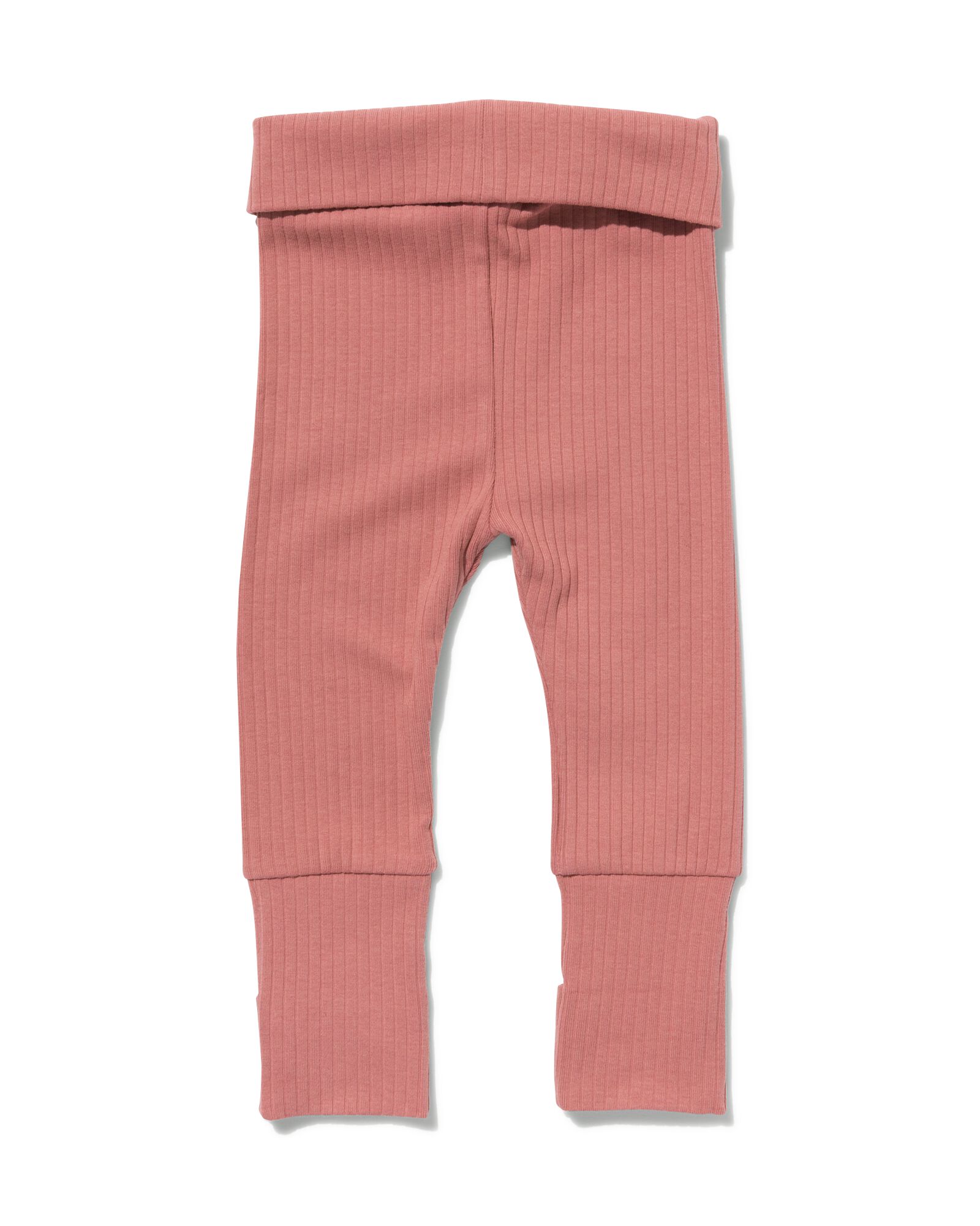 newborn meegroei legging rib roze - 1000029877 - HEMA