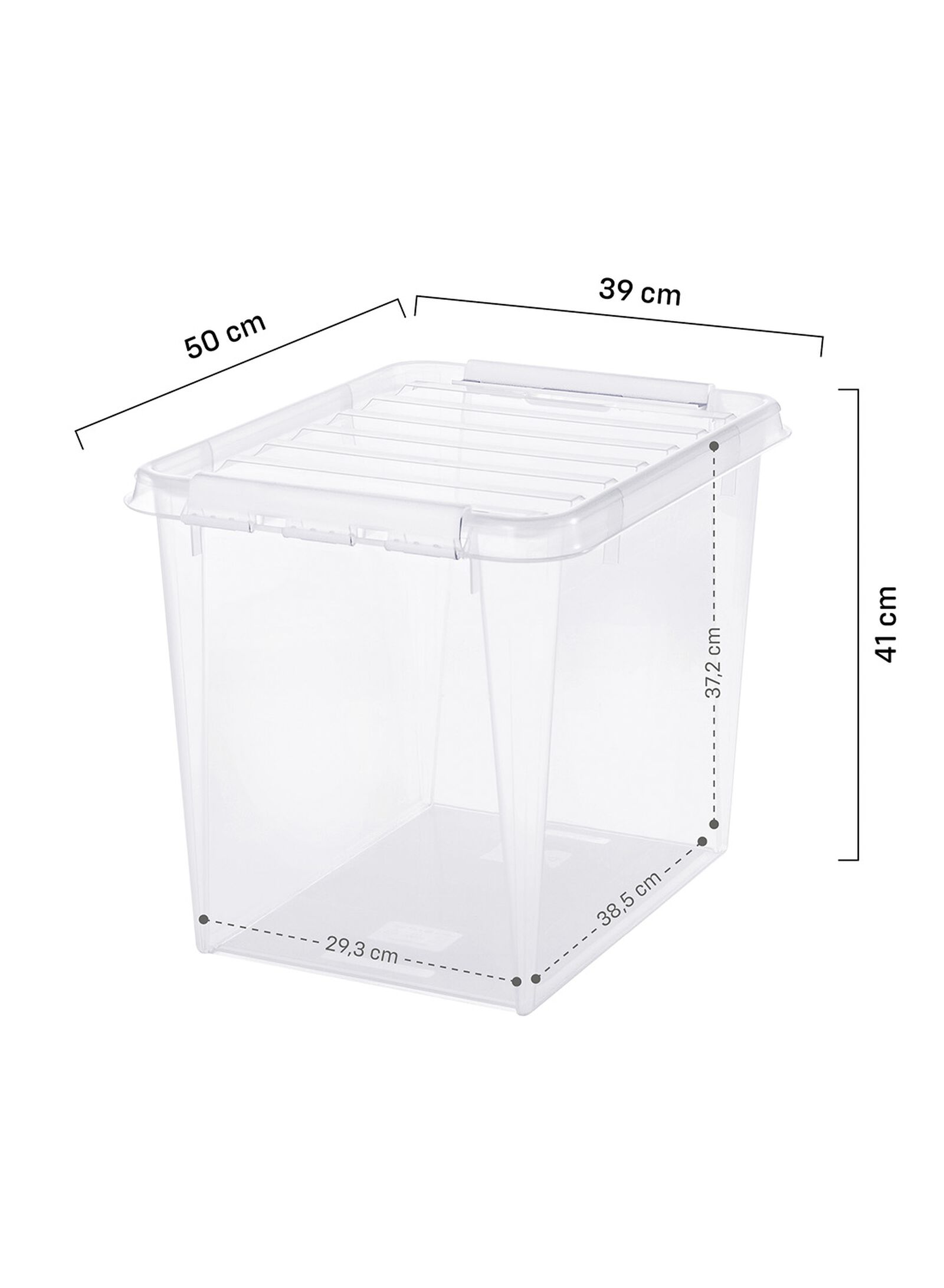 bo&icirc;te de rangement 52L London transparent 50x39x41 50 x 39 x 41 London - 39822321 - HEMA