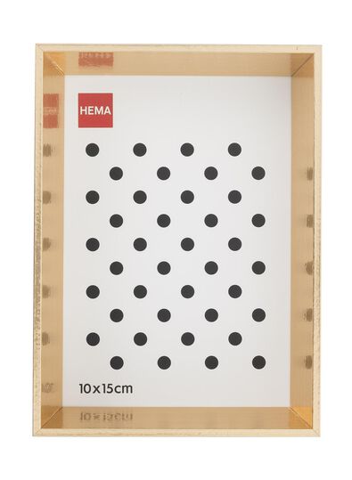 cadre photo - bois - doré - bord à facettes 10 x 15 - 1000015225 - HEMA
