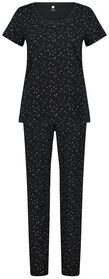 Damen-Pyjama, Baumwolle schwarz schwarz - 1000026651 - HEMA