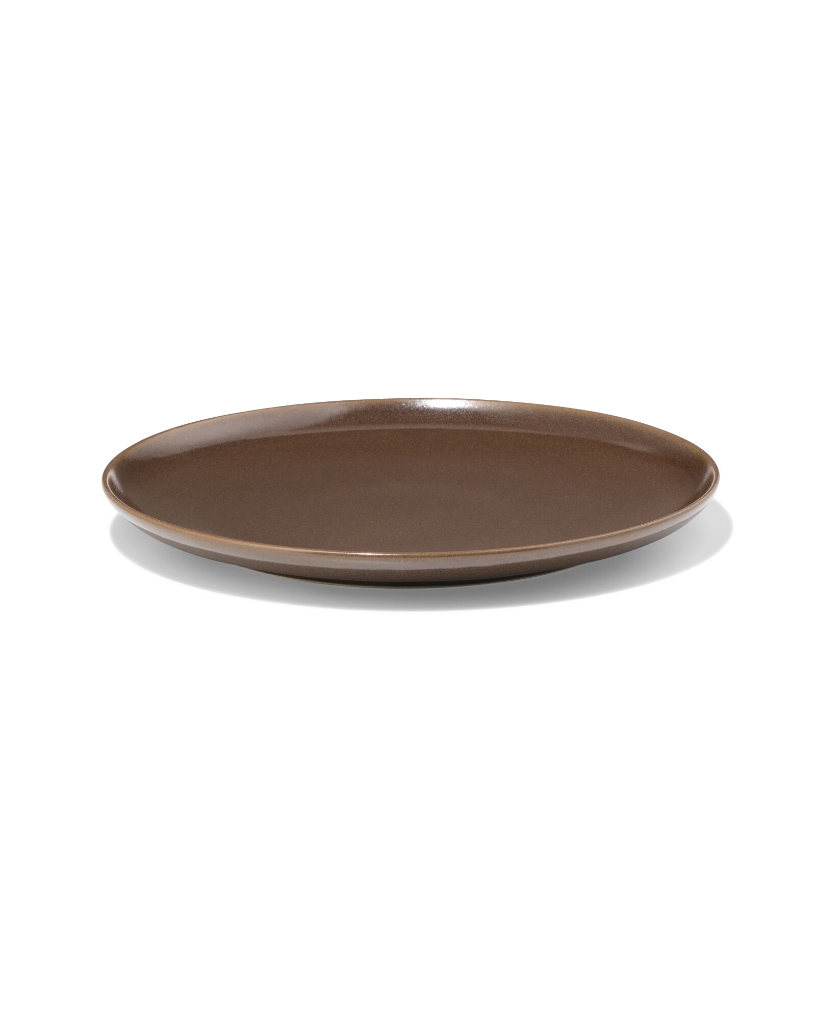 dinerbord ⌀26cm PUUR reactief glazuur donkerbruin - 9650400 - HEMA