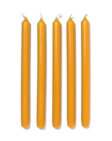 12 longues bougies d'intérieur Ø2.2x29 jaune moutarde - 13502811 - HEMA
