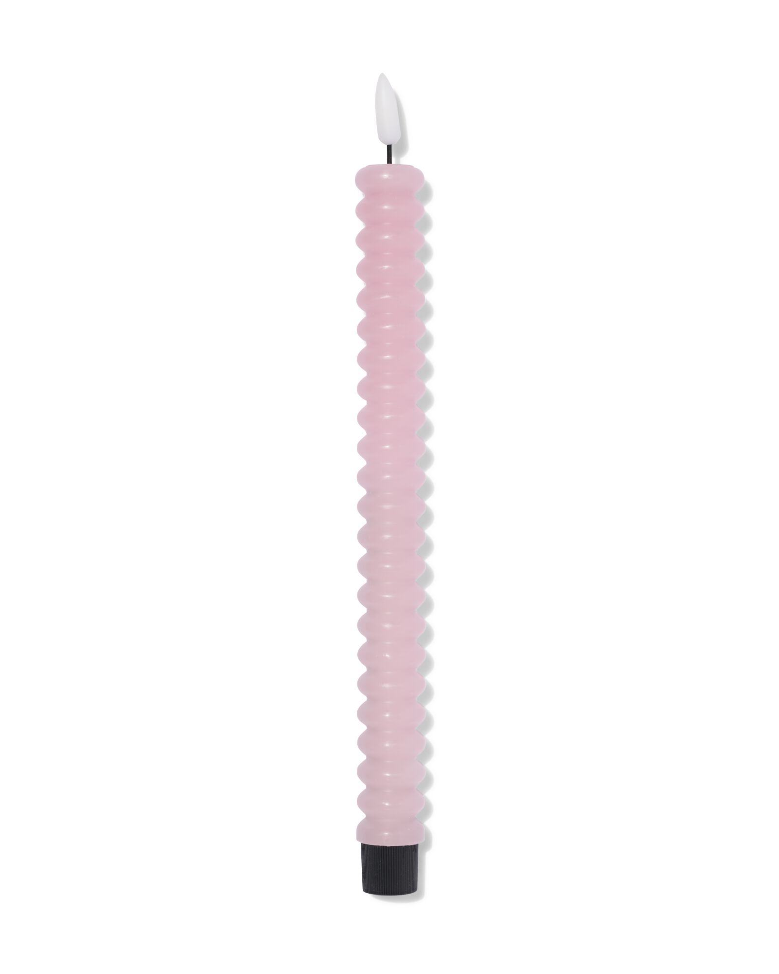 led-dinerkaars ⌀2.3x29cm ribbel lichtroze - 13550156 - HEMA