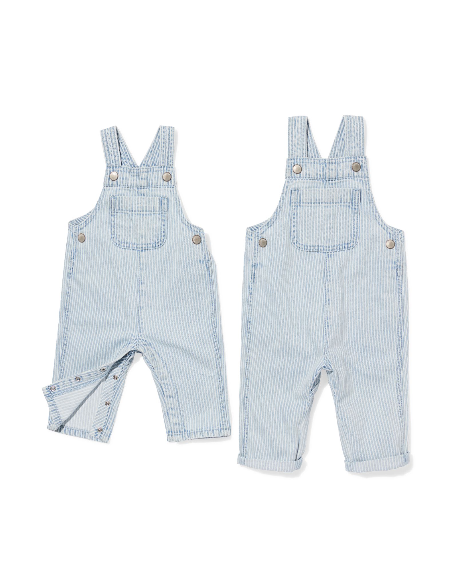 babytuinbroek strepen  denim denim - 33163070DENIM - HEMA