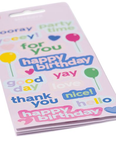 autocollants citations d'anniversaire - 5 pi&egrave;ces - 14793288 - HEMA