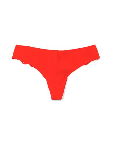 Damen-String aus Mikrofaser mit Spitze rot - 19650942RED - HEMA