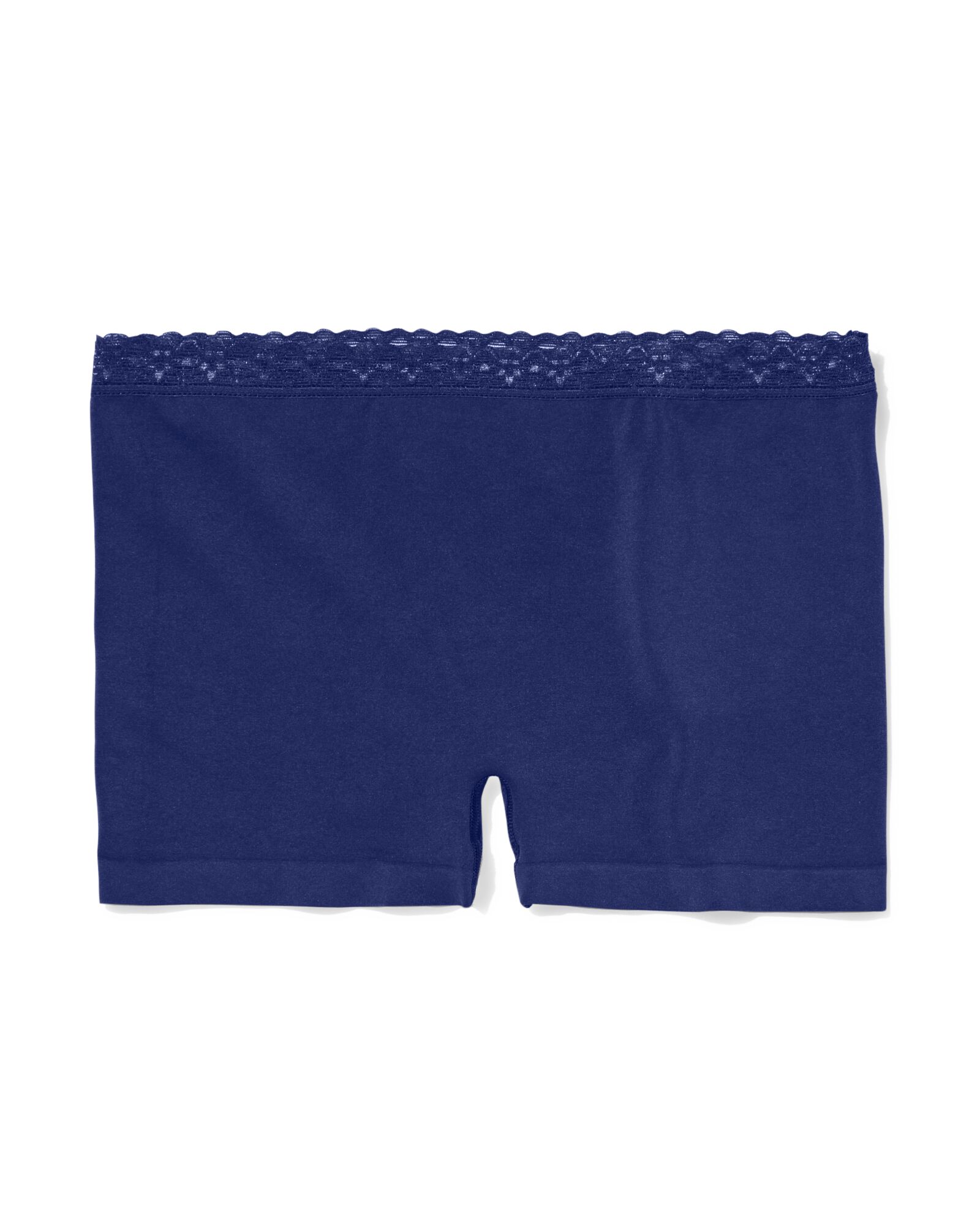 damesboxer naadloos micro met kant donkerblauw donkerblauw - 19641604DARKBLUE - HEMA