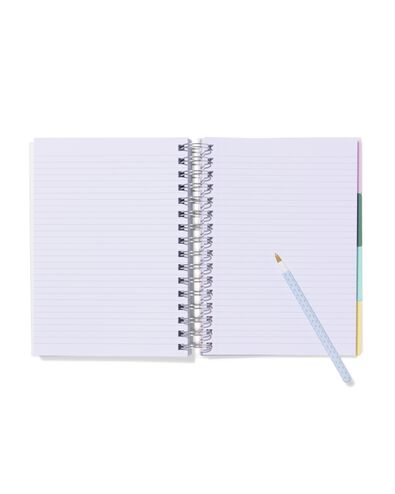 cahier &agrave; spirale 4-en-1 A5 lign&eacute; - 14100179 - HEMA