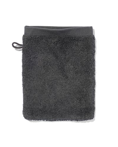 gant de toilette - qualit&eacute; h&ocirc;tel tr&egrave;s douce - gris fonc&eacute; uni - 5220034 - HEMA