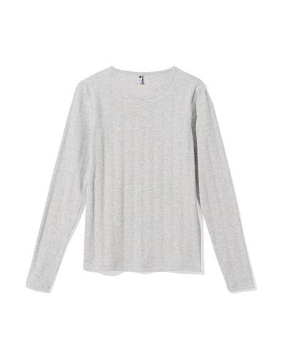 dames T-shirt Colette ajour  lichtgrijs lichtgrijs - 36207550LIGHTGREY - HEMA