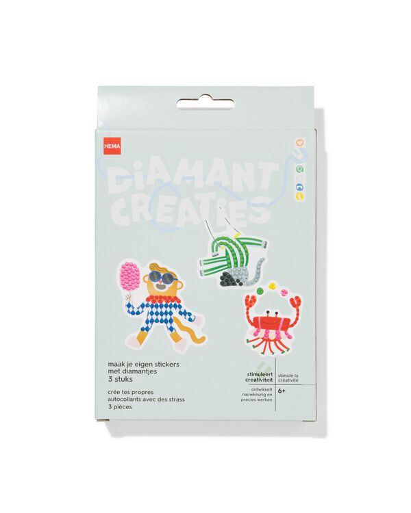 Diamond Painting Aufkleber Zirkus &ndash; 3 St&uuml;ck - 15900506 - HEMA