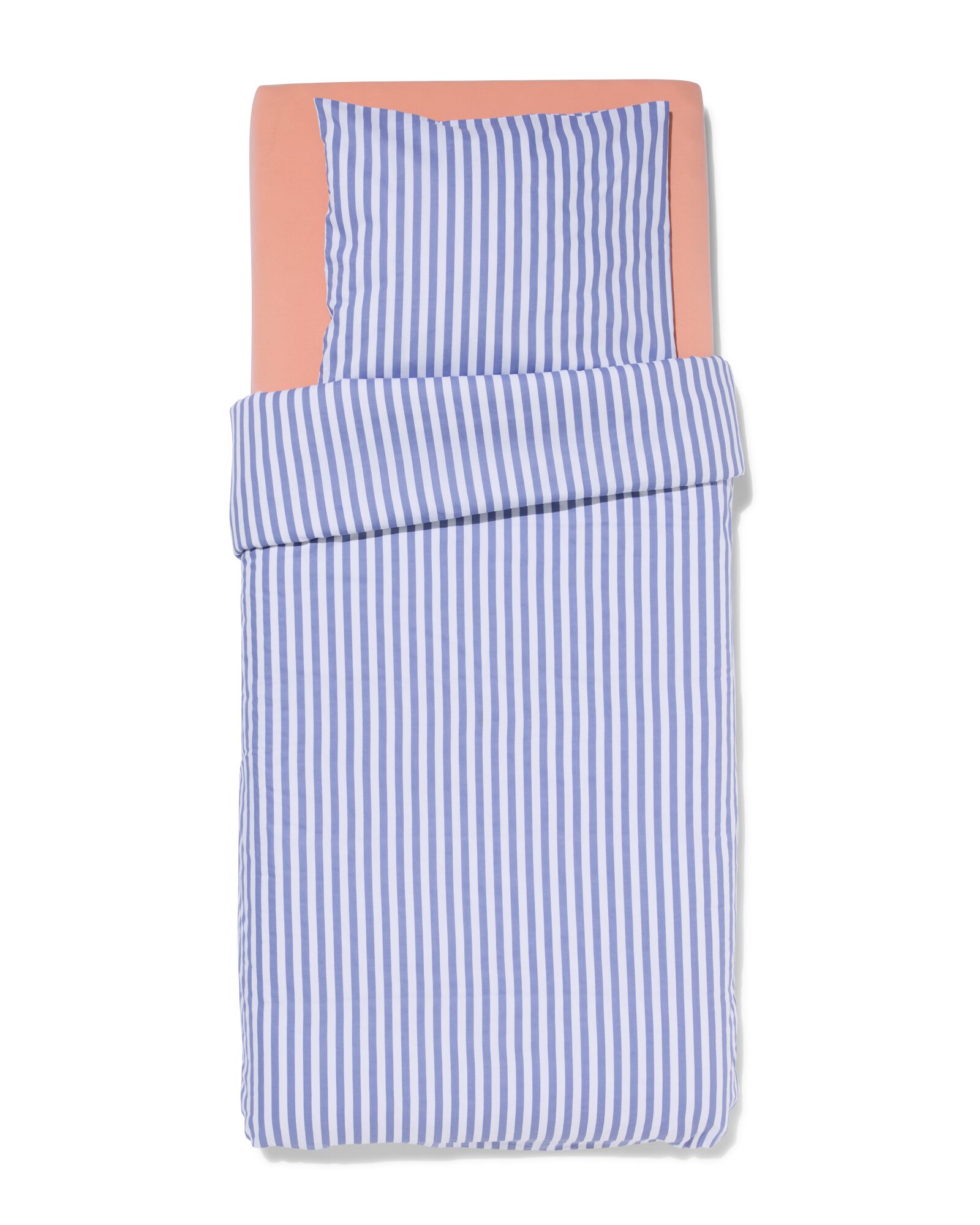 housse de couette tout-petits 120x150 coton doux rayures lavande - 5760153 - HEMA