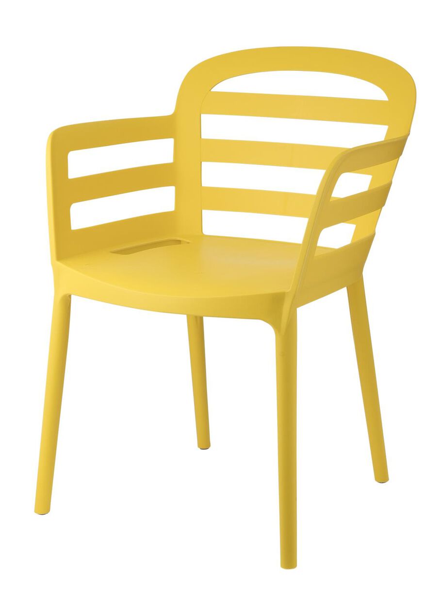 chaise de jardin empilable  jaune  HEMA
