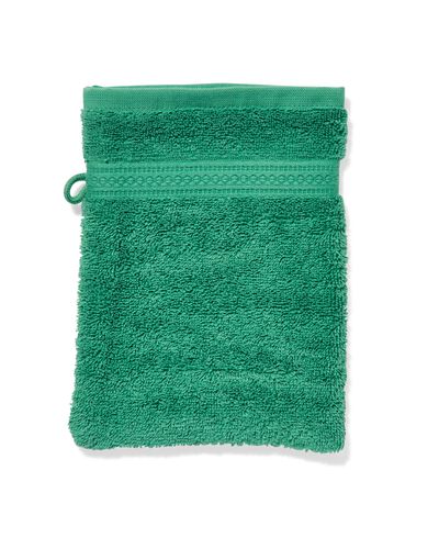 gant de toilette 16x21cm qualit&eacute; &eacute;paisse vert moyen - 5282868 - HEMA
