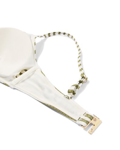 damesbikinitop Evanne rib strepen middengroen middengroen - 22360190MIDGREEN - HEMA