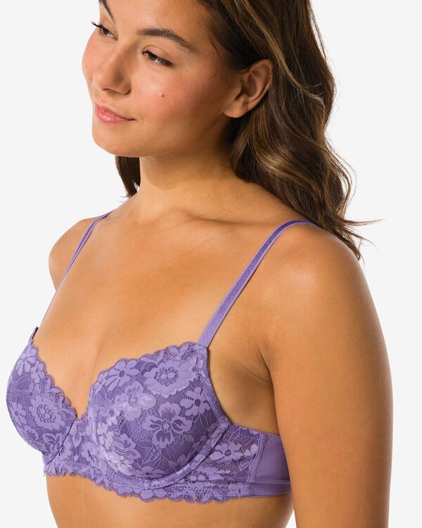 soutien-gorge dentelle pr&eacute;form&eacute; avec armatures violet clair violet clair - 21800981LIGHTPURPLE - HEMA