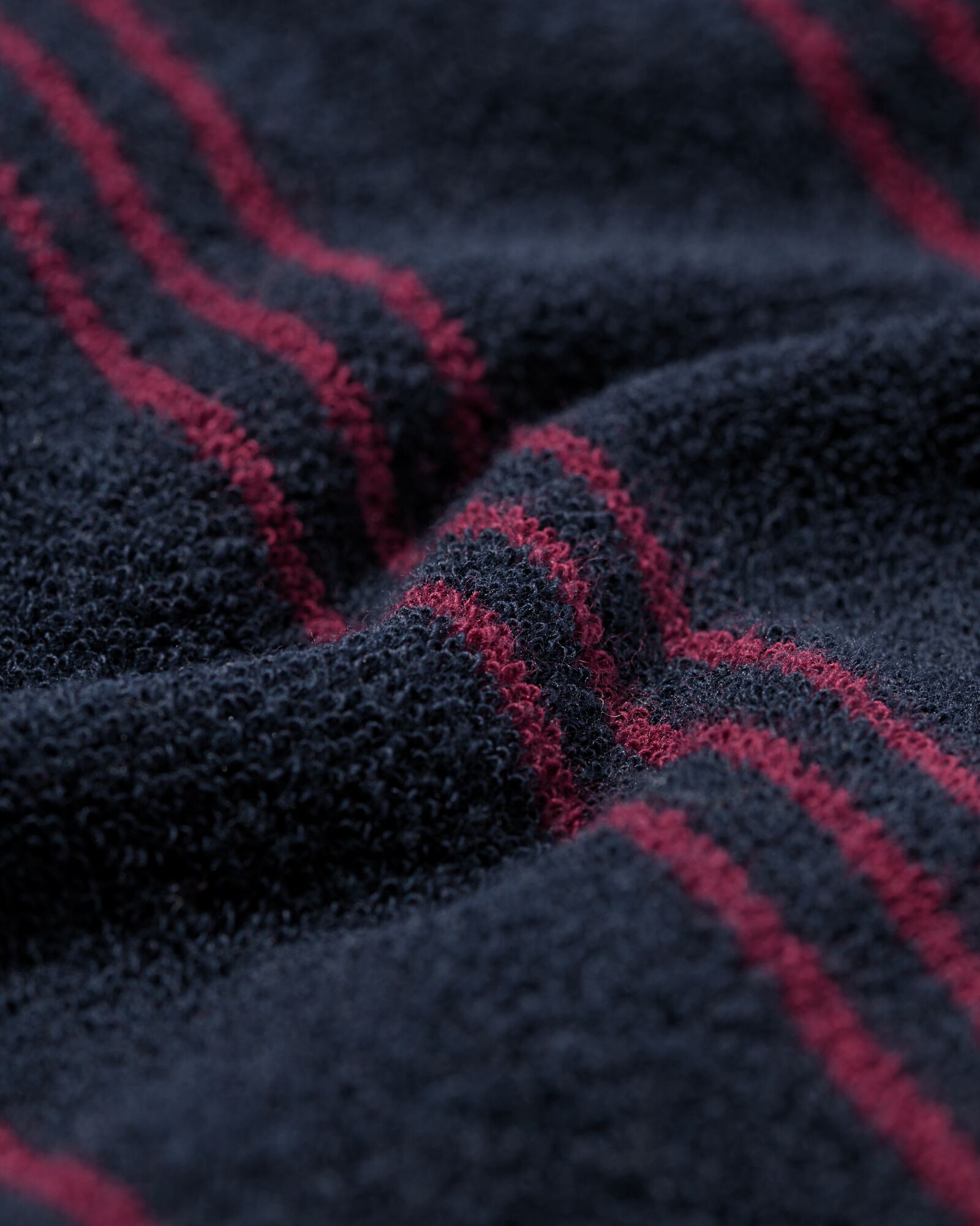 heren pyjama terry strepen donkerblauw donkerblauw - 23601140DARKBLUE - HEMA