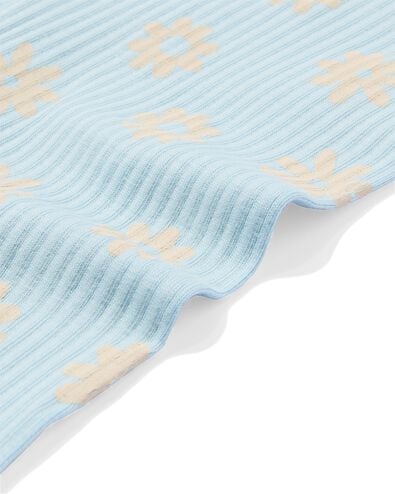 babyleggings rib bloemen - 2 stuks blauw blauw - 33057770BLUE - HEMA
