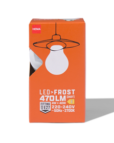 led peer glass frost E27 4W 470lm - 20070033 - HEMA