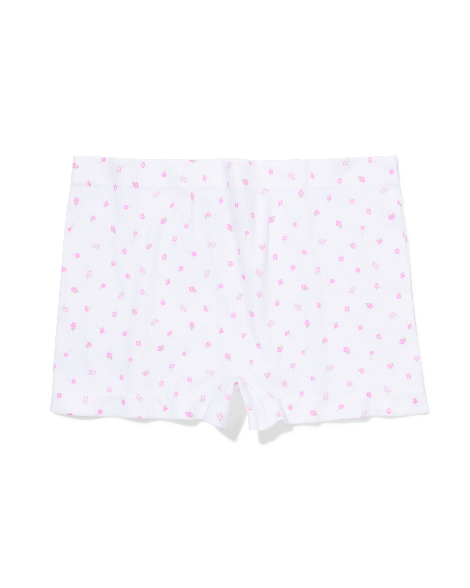 damesshortie naadloos rib bloemen wit wit - 19603000WHITE - HEMA